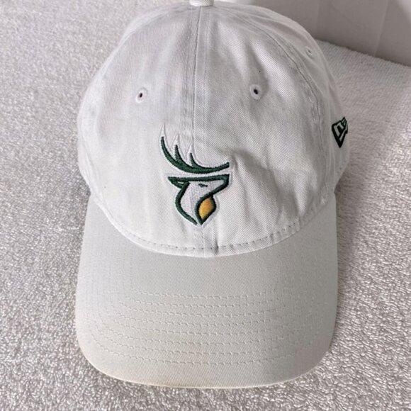 New Era White Edmonton Elks Football Adjustable Fit Ball Cap Hat - Picture 1 of 14
